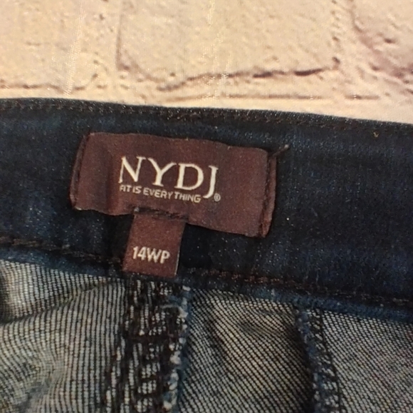 NYDJ Marilyn Straight Dark Denim Jeans 14WP Lift X Tuck Stretch Jeans - Picture 4 of 16